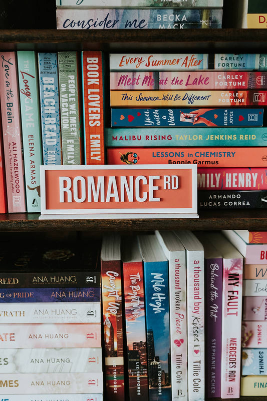 Romance Rd Acrylic Shelf Sign w/ Stand