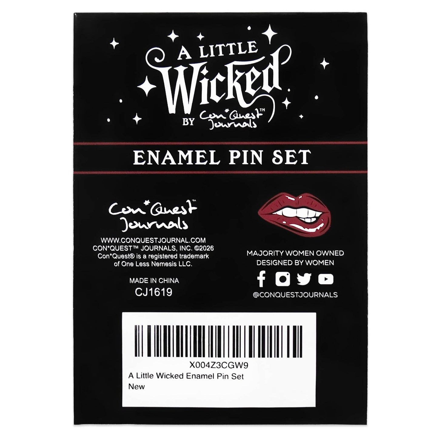 A Little Wicked Enamel Pin Set