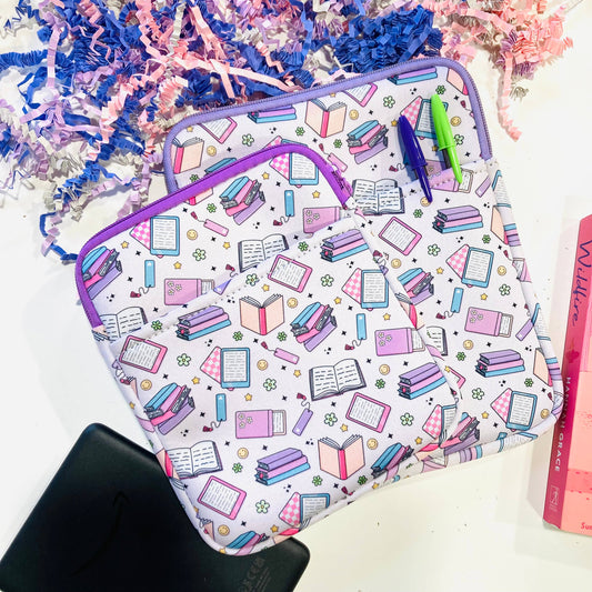 Pastel Bookish Kindle E-Reader / Book Sleeve