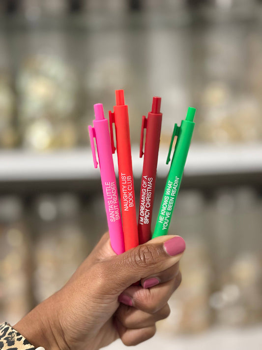 Spicy Bookish Holiday Pen Set