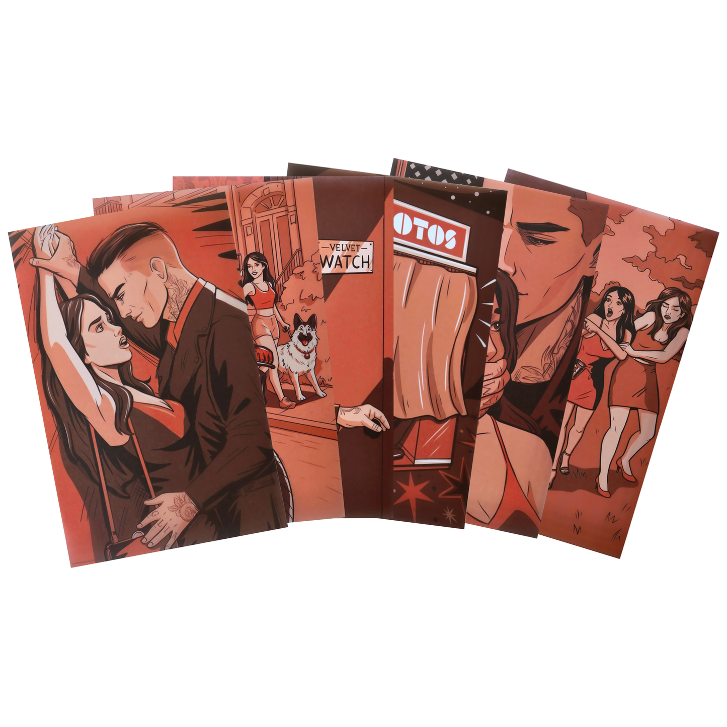 Caught Up Book Scene Illustrations (6-Pack)