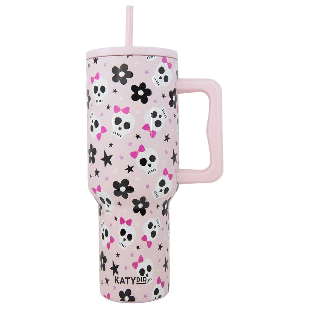 Skull Flower Bow Tumbler
