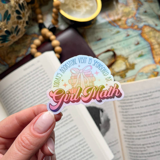Girl Math Bookish Sticker