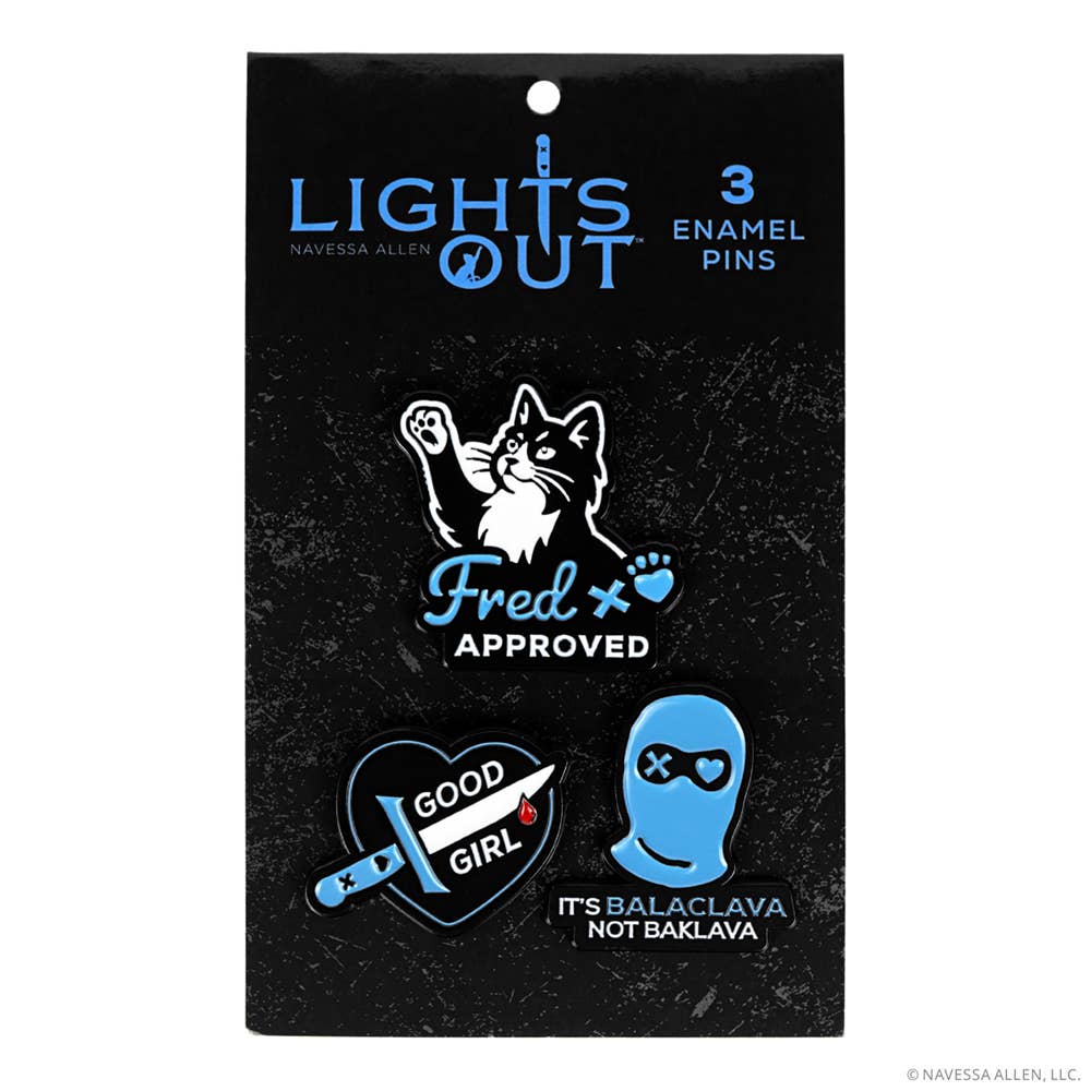 Lights Out Enamel Pins (3-Pack)