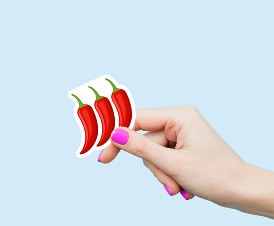 Three Chilis Vinyl Sticker