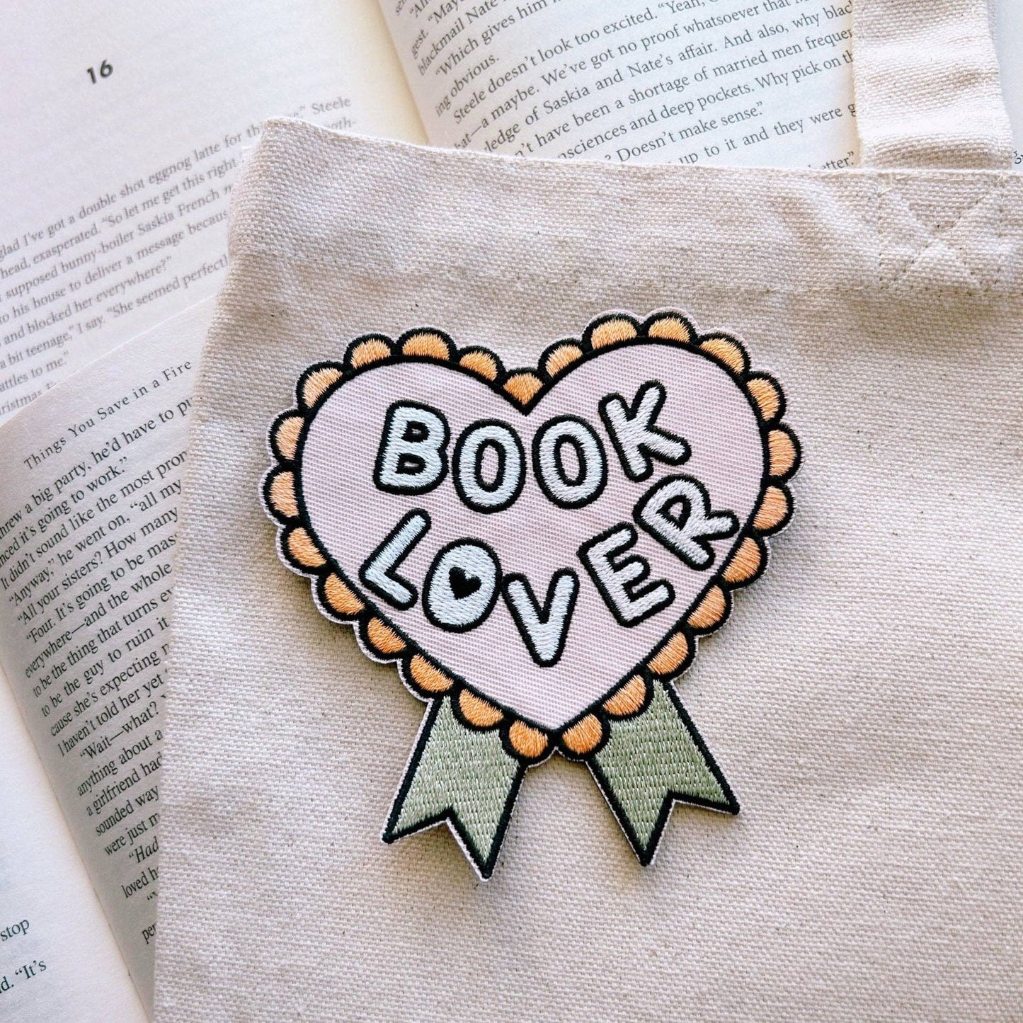 Book Lover Iron On Patch