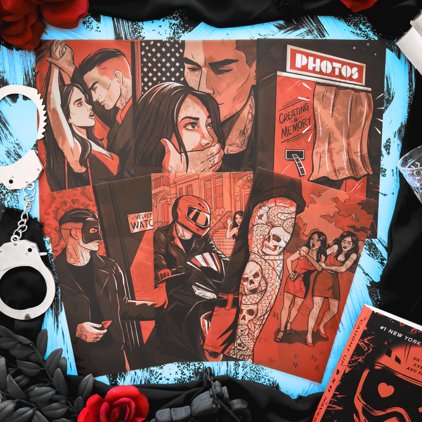 Caught Up Book Scene Illustrations (6-Pack)