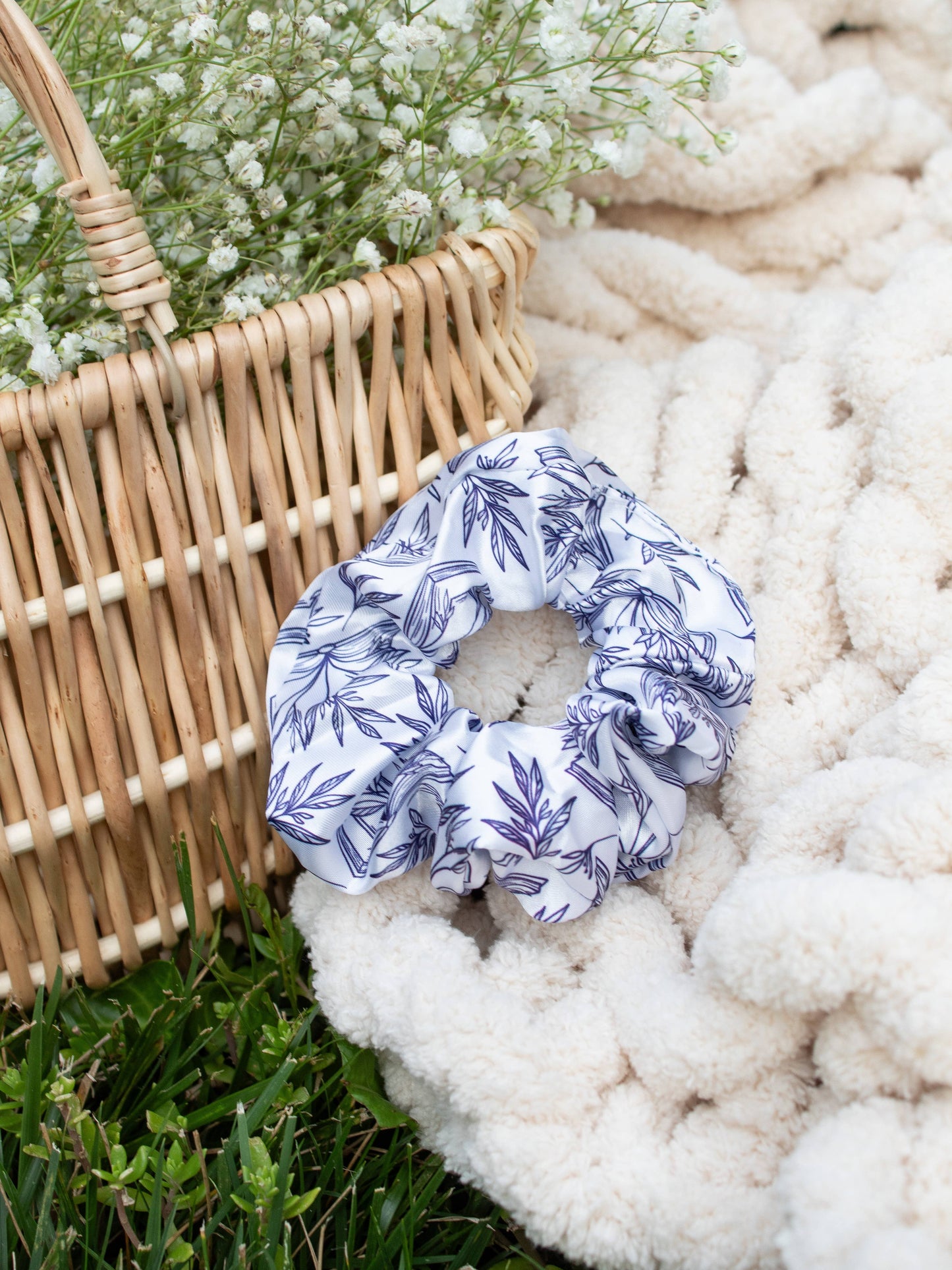 Bookish Satin Scrunchie | Porcelain Books