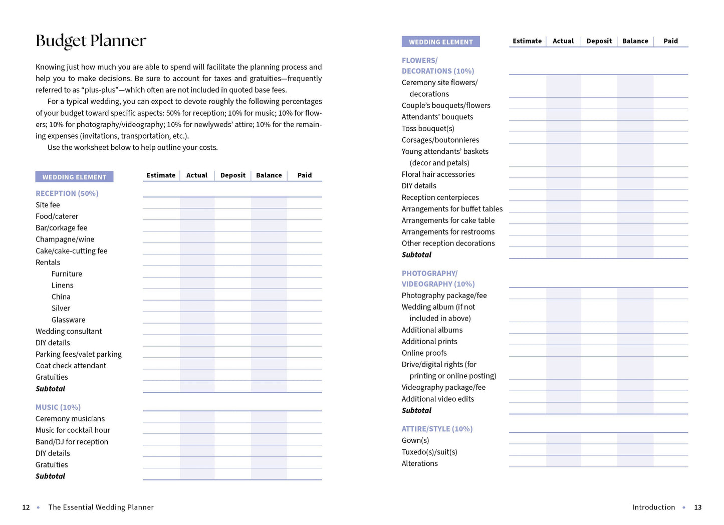 The Essential Wedding Planner Book of Lists