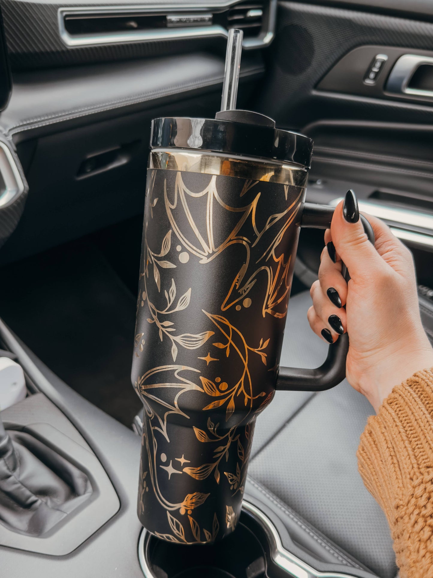 Engraved Gold Dragons Bookish 40oz Tumbler