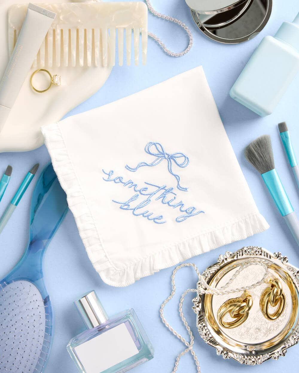 Something Blue Bride Hanky