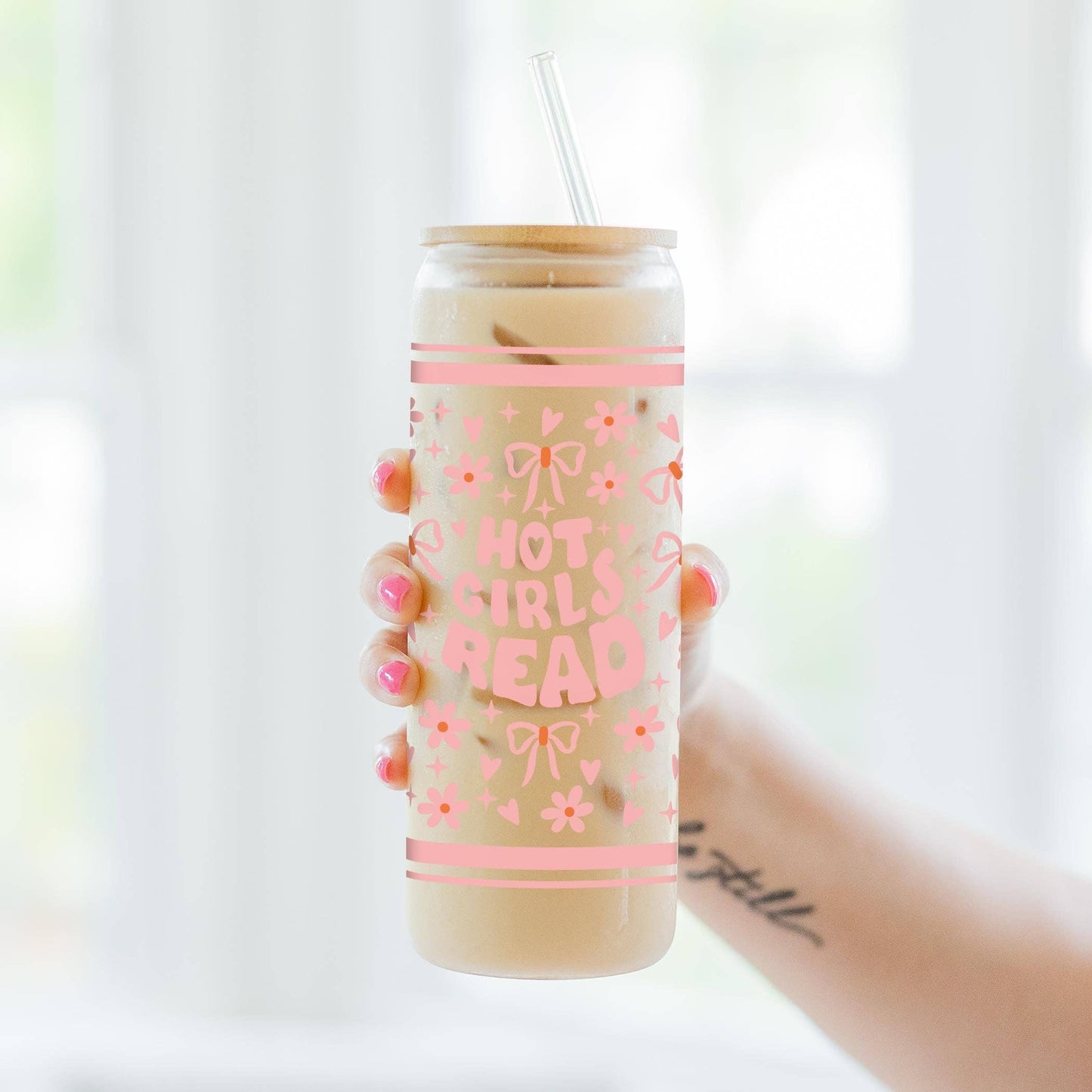 24oz Hot Girls Read Glass