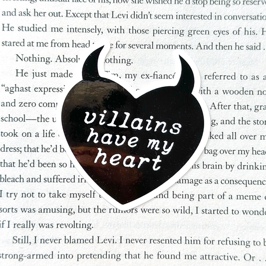 Villains have my heart sticker