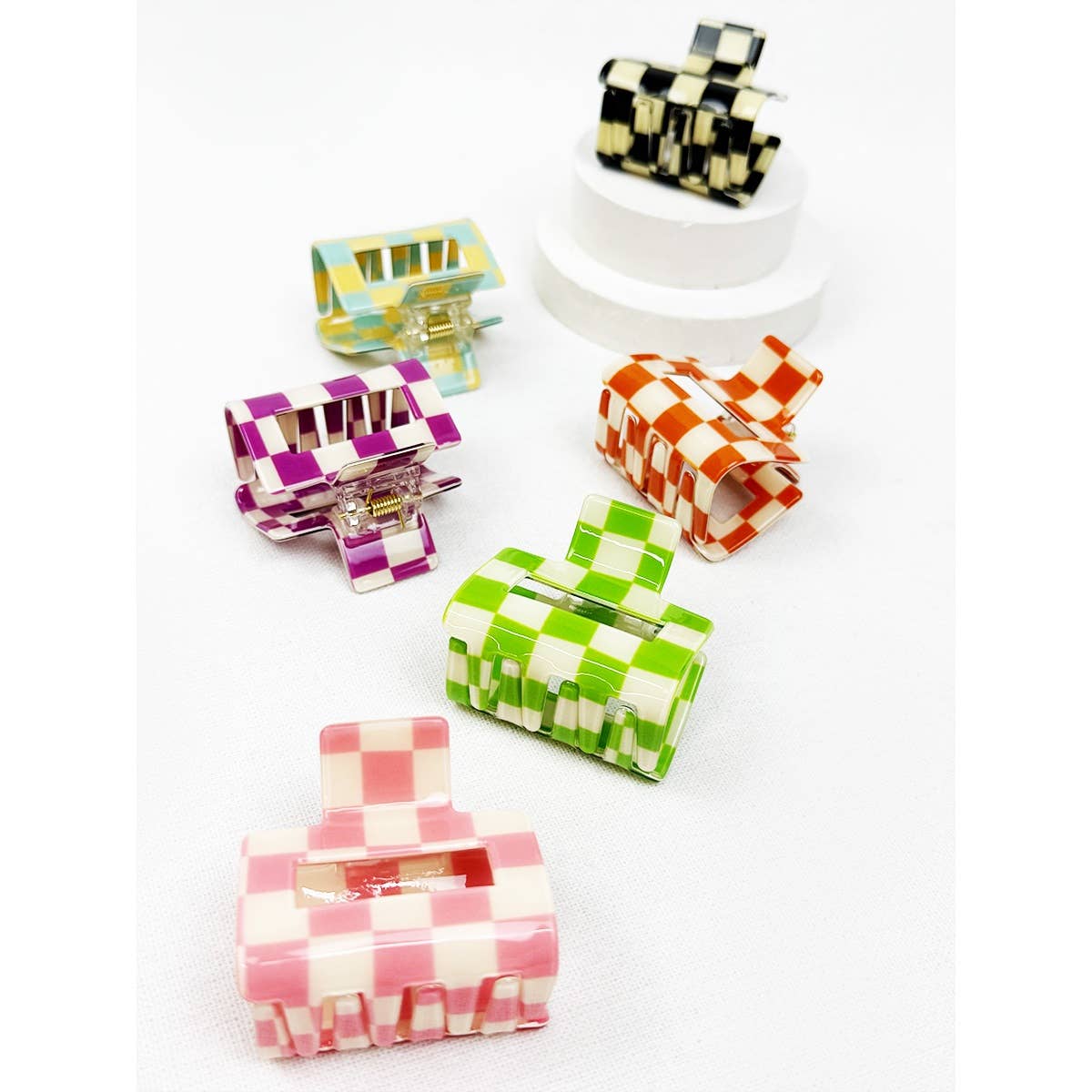Checkered Medium Hair Clip
