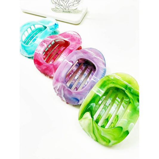 Marble Colors Flat Hair Clip