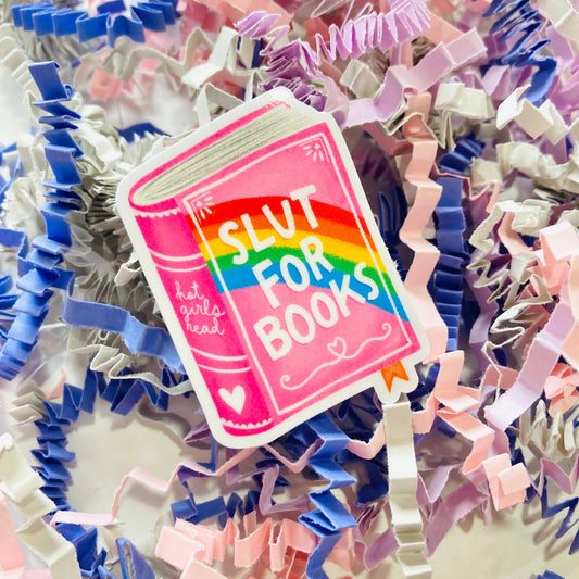 Slut For Books Die Cut sticker