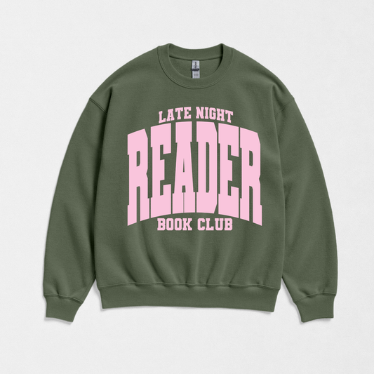 Late Night Reader Book Club Graphic Sweatshirt