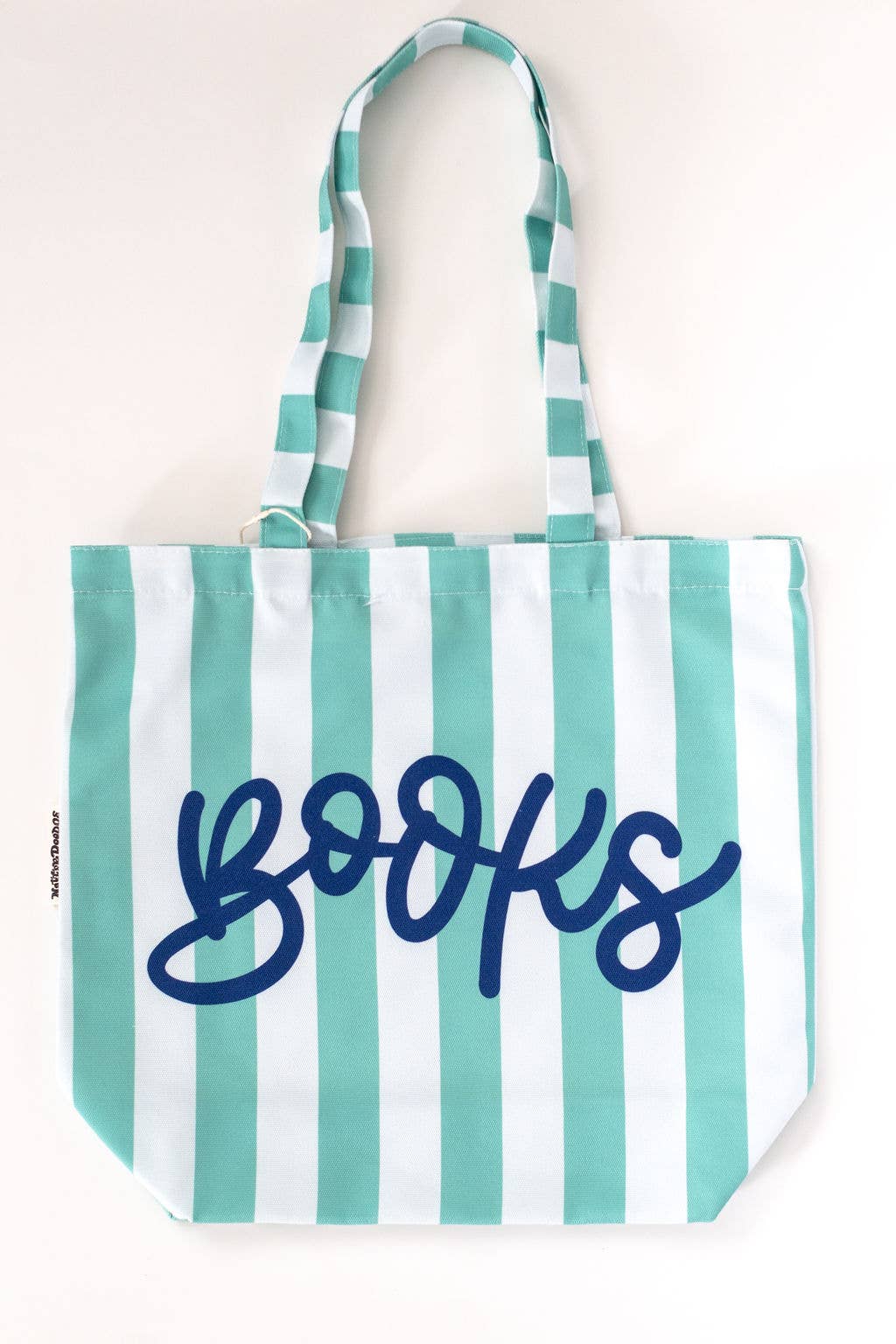 Books Blue Stripe Tote Bag