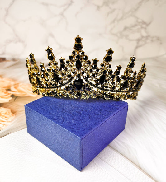 Black Tiara Crown for Women
