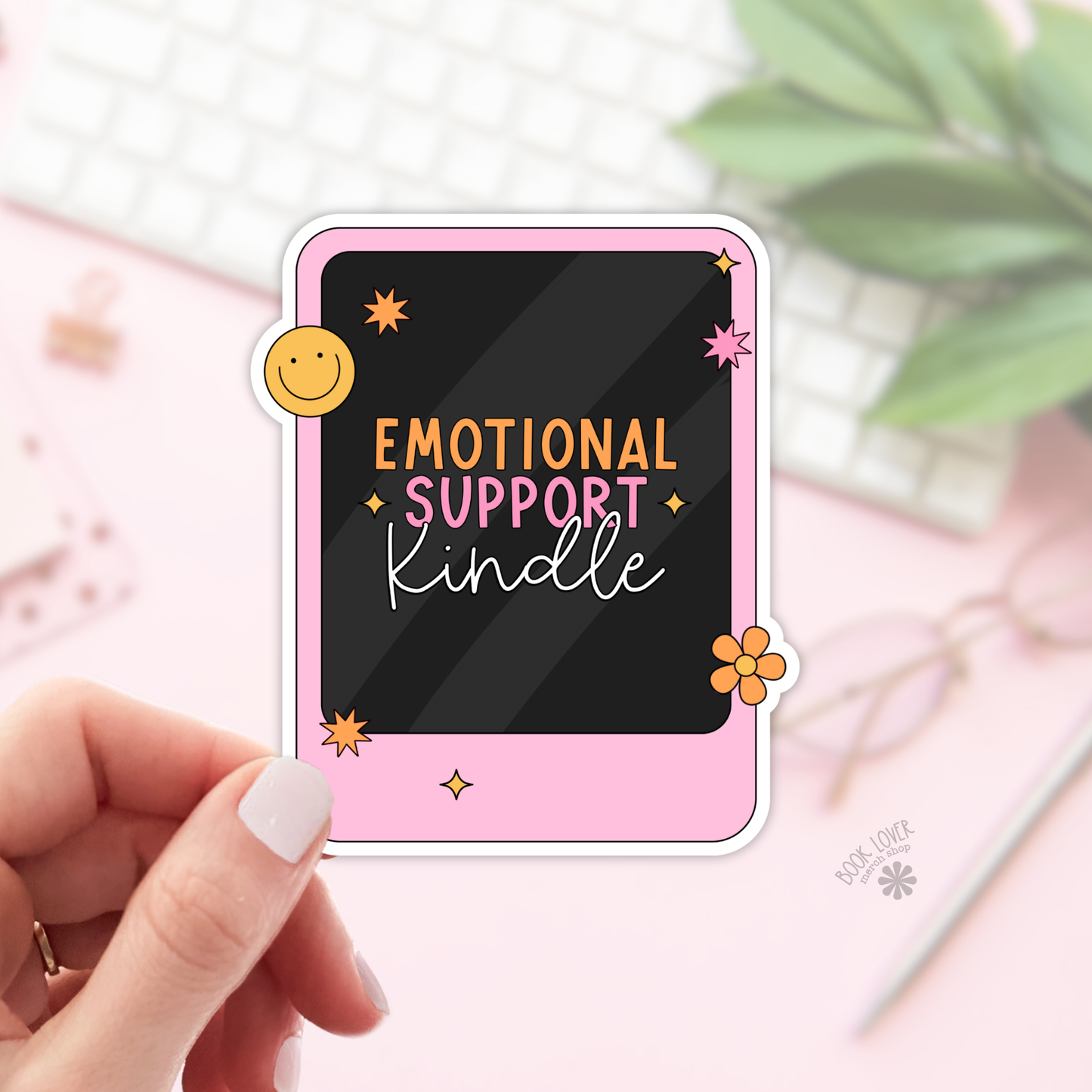 Emotional Support Kindle Sticker