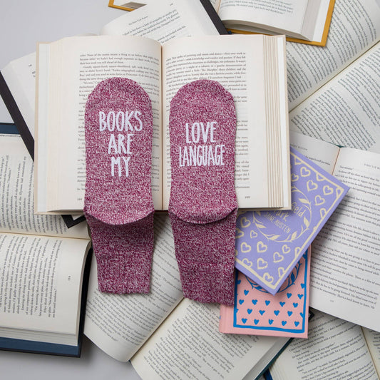 "Books Are My Love Language" Women's Reading Socks