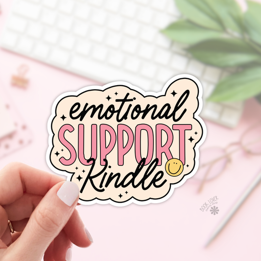 Emotional Support Kindle Sticker