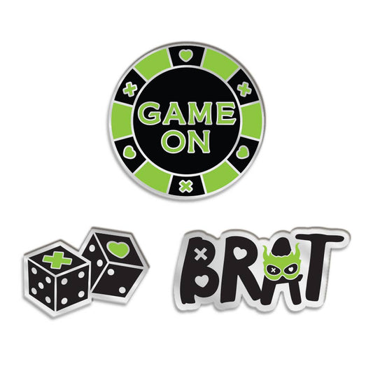 Game On Enamel Pins Set
