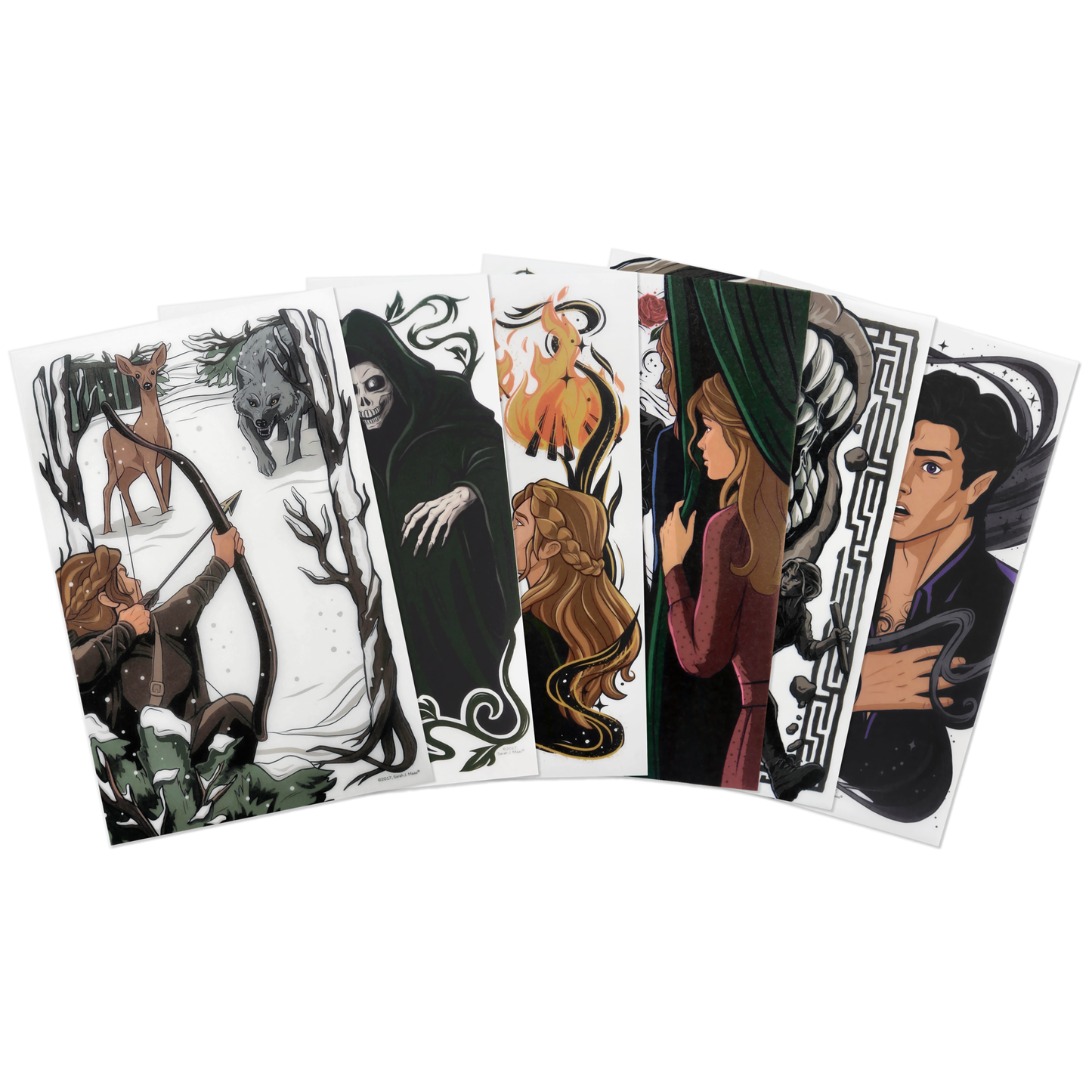 A Court of Thorns and Roses Book Scene Illustrations (6-Pack)