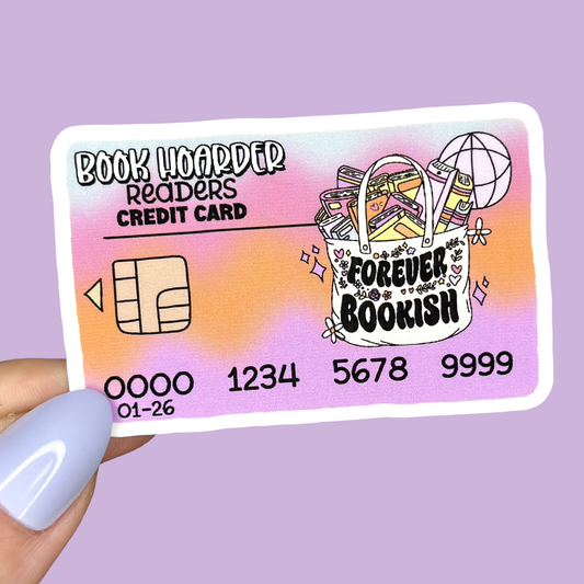 Book Hoarder Credit Card Sticker