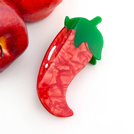 Red Chili Pepper Hair Claw Clip