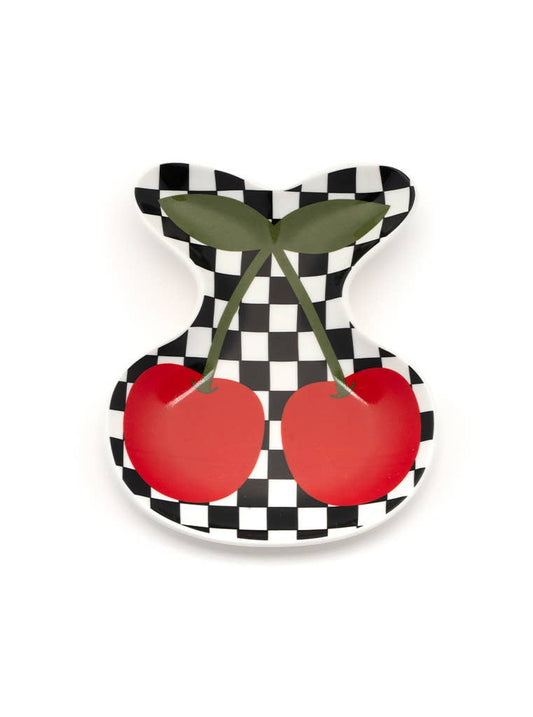 Trinket Dish- Checkered & Cherries