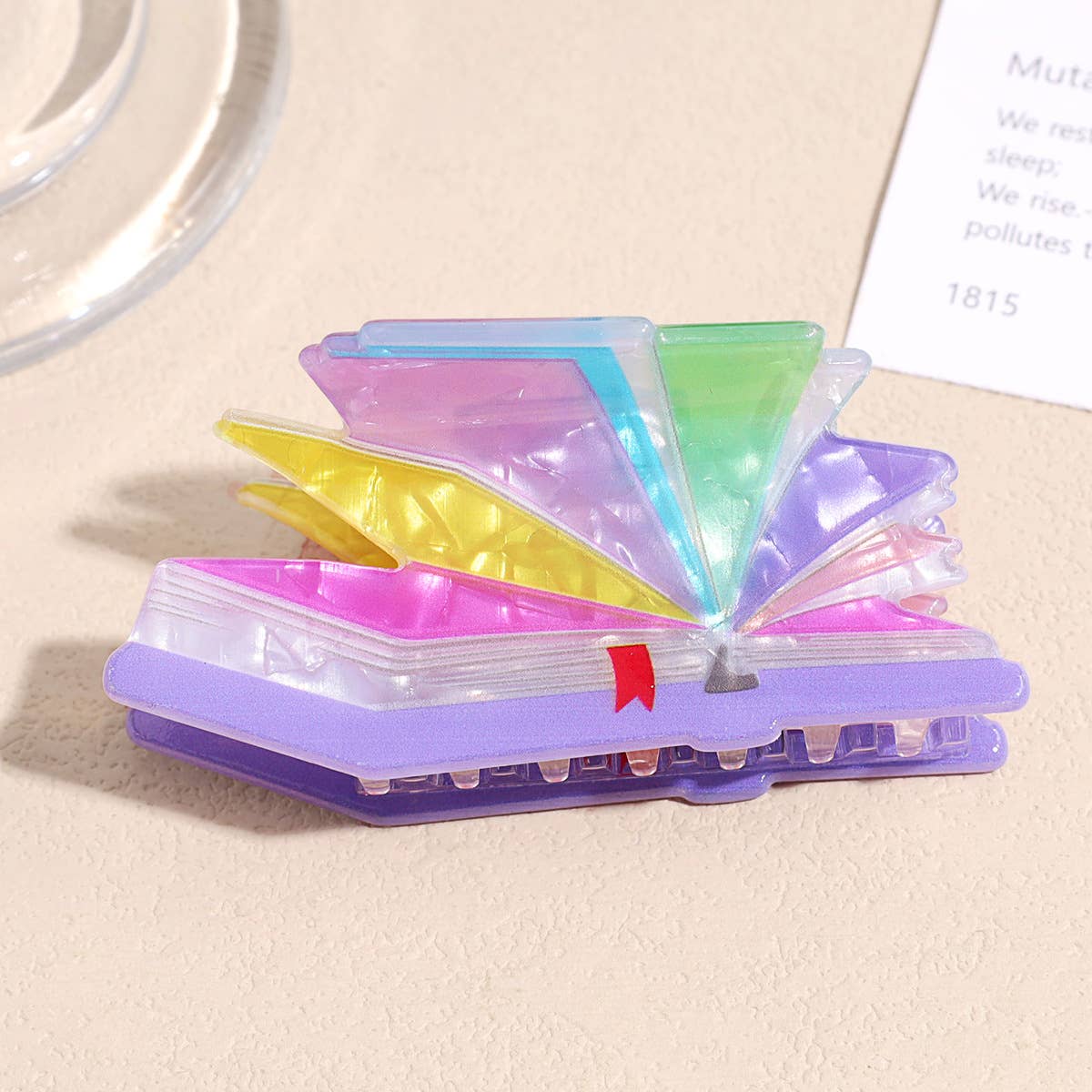 Open Book Claw Clip