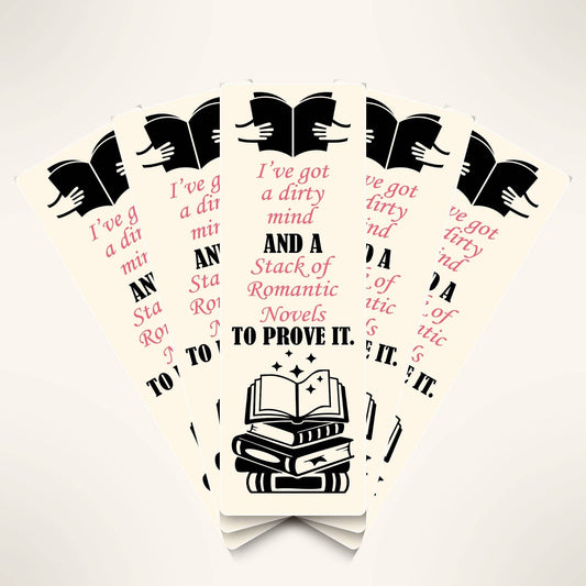 Dirty Mind and a Stack of Romance Bookmark