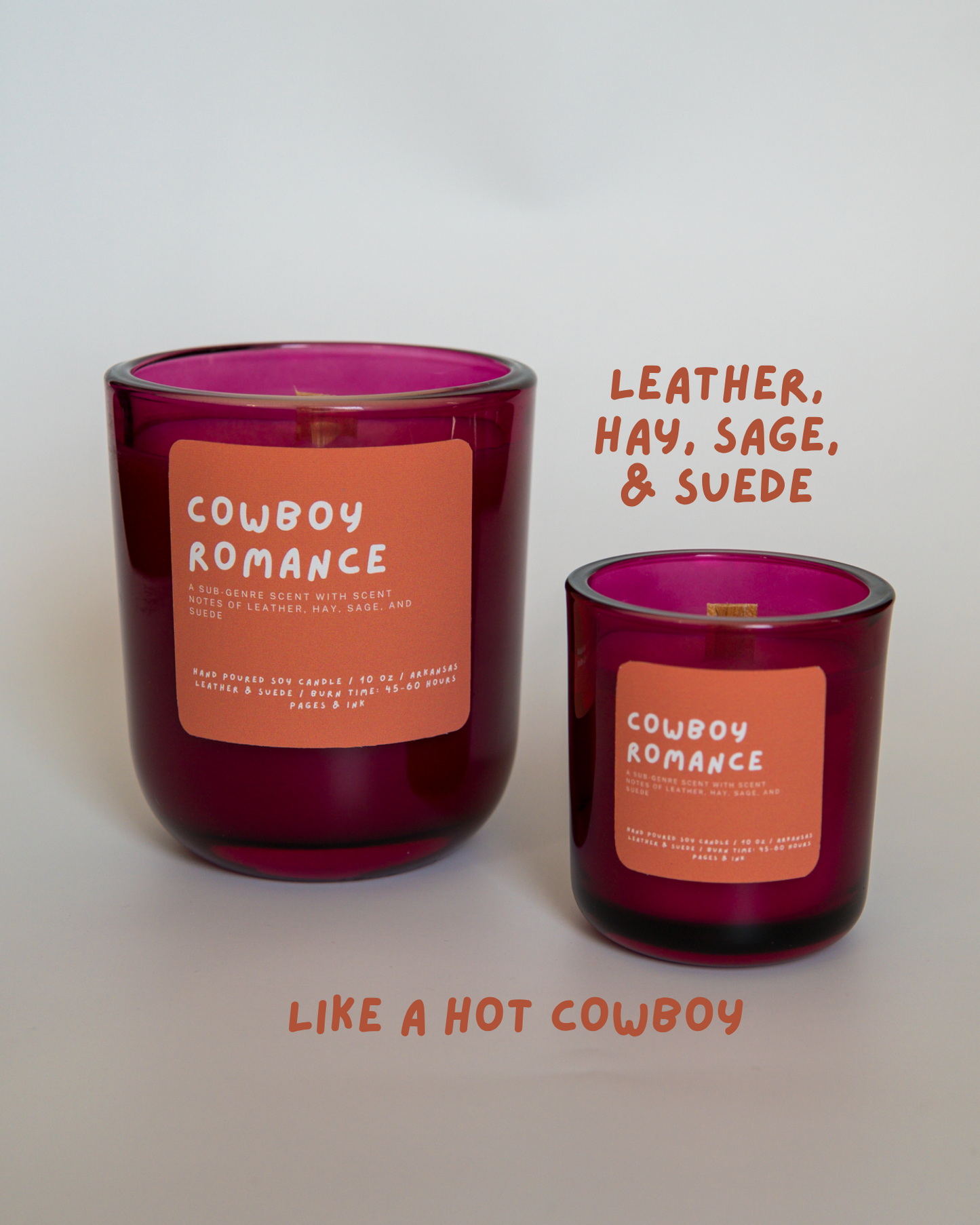 Cowboy Romance: Leather & Suede Candle