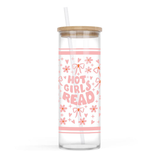 24oz Hot Girls Read Glass