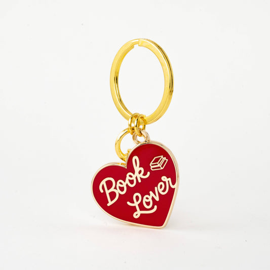 Book Lover Heart Keychain