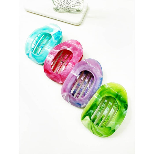 Marble Colors Flat Hair Clip