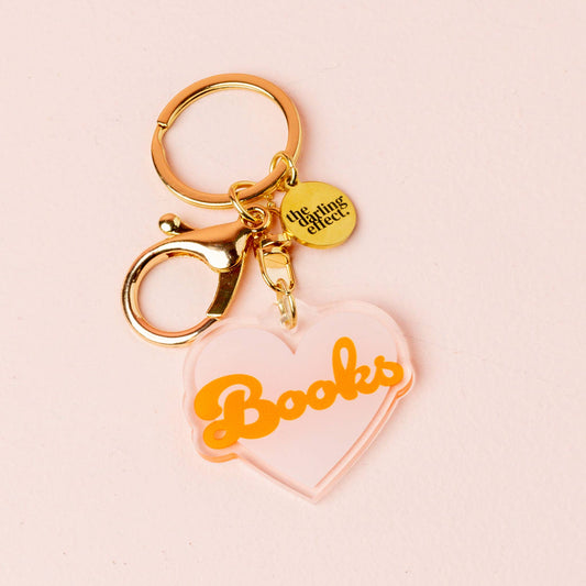 Acrylic Keychain-Heart Books