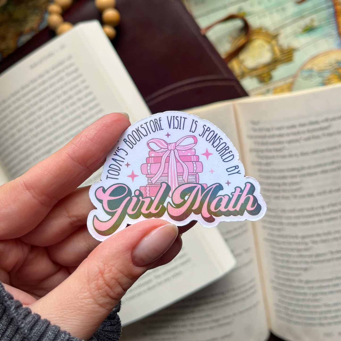 Girl Math Bookish Sticker