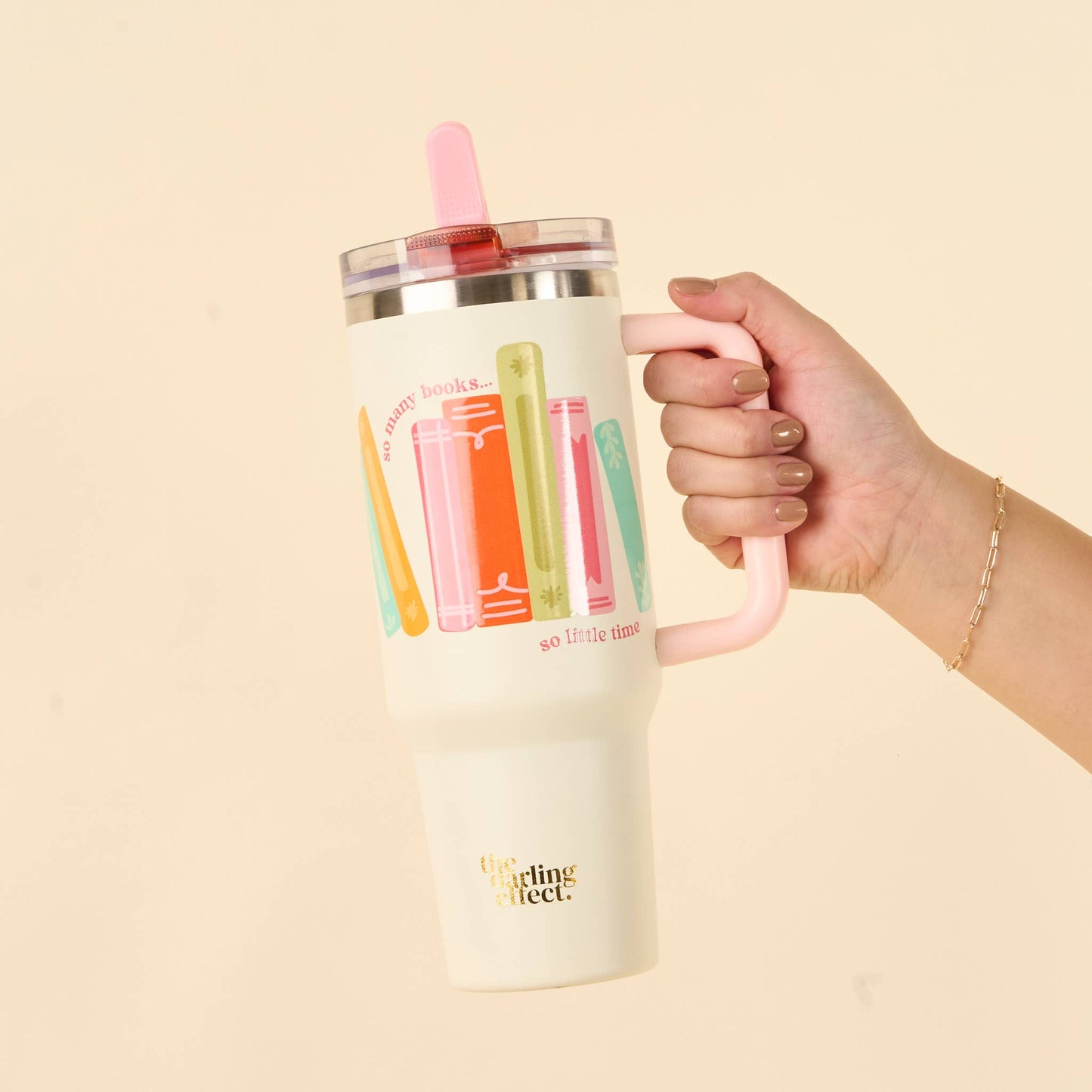 40 oz Lifestyle Flip Straw Tumbler-So Many Books