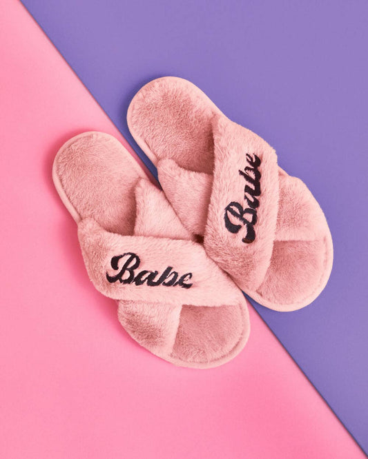 Pink Babe Slippers