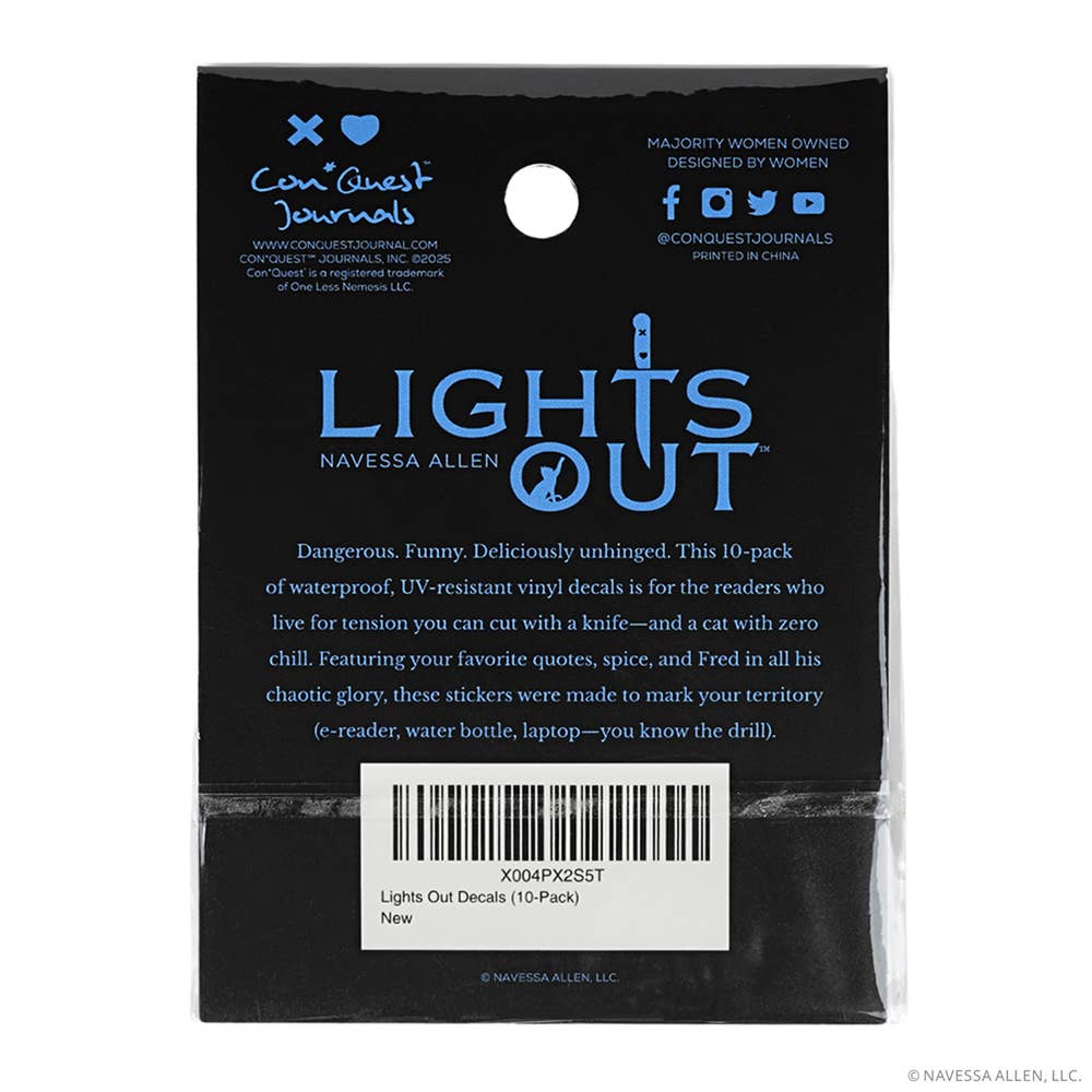 (10-Pack) Lights Out Decals