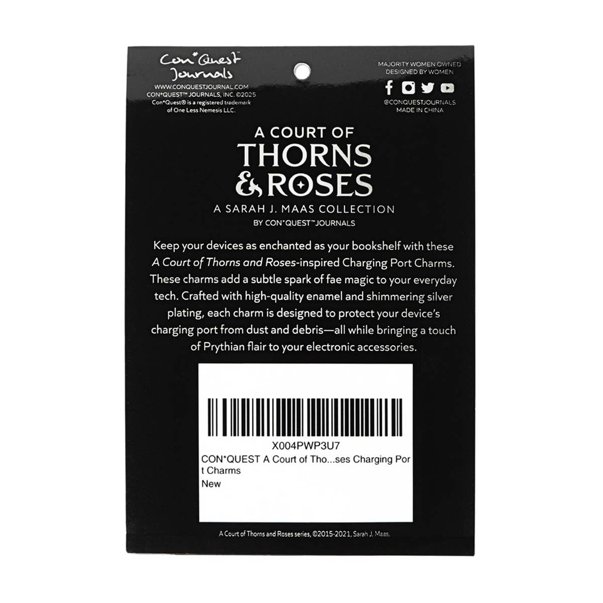 A Court of Thorns and Roses Dust Plug Charms (3-Pack)