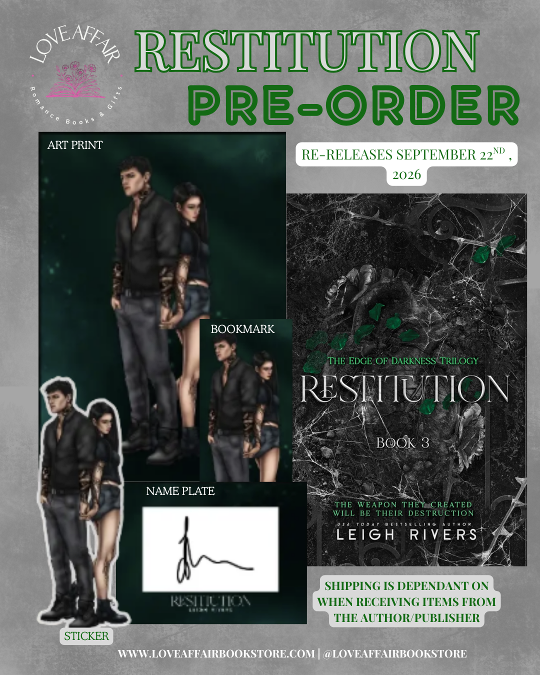 Restitution - Leigh Rivers (PRE-ORDER EXCLUSIVE)